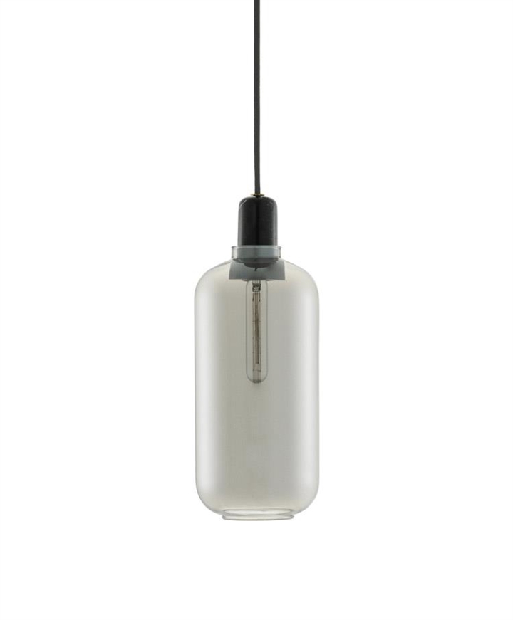 Amp hanglamp - Groot, Smoke/Zwart marmer